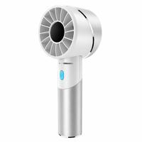 Ventilateur portable rechargeable 2026 blanc 2600 mAh, mini-ventilateur 4 vitesses USB Type C 3W sans balais, pour voiture et hôtel, autonomie 8h+, avec bouton