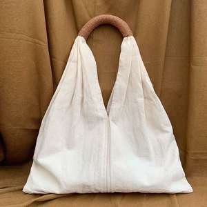 Bolso de mano con asa tejida de color sólido a la moda para mujer, bolso de hombro informal - Product Image 2