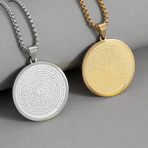 Collar Clásico Religioso de Acero Inoxidable con Colgante Retro de Buda, Lurangama Curse, Chapado en Oro de 18k, Joyería que No Destiñe - Product Image 2