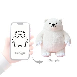 Orsetto Bianco di Peluche Personalizzato CPC, Imbottito in Cotone PP, Alta Qualità, Antistress, dal Produttore - Product Image 2