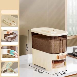 Boîte de rangement en plastique de qualité alimentaire, anti-insectes, résistante à l'humidité, conteneur scellé pour farine et riz, emballage cadeau - Product Image 4