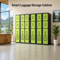 Casiers de rangement intelligents à reconnaissance faciale pour bagages, casiers en libre-service, résistants à la rouille, robustes pour centres commerciaux