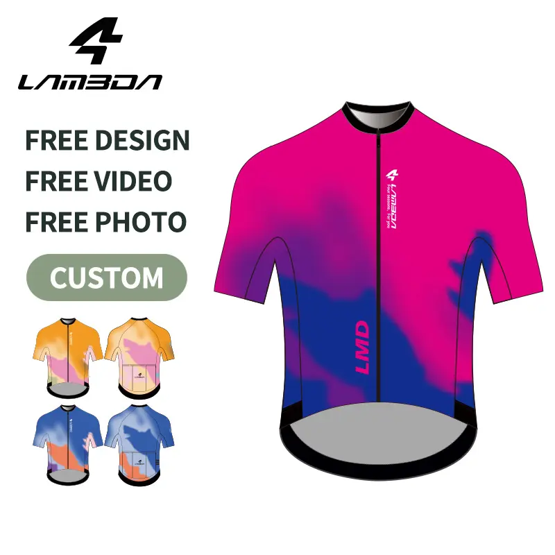 Camisa de ciclismo unisex personalizada para ciclismo de verão LAMEDA, camisa de bicicleta plus size reversível, design livre, camisa profissional de ciclismo