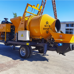 Bétonnière mobile à trois essieux avec pompe, moteur haute efficacité, capacité 30/40 m³/h pour usage en construction - Product Image 2