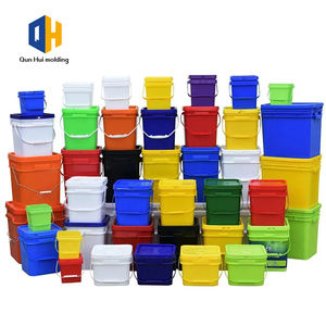 ถังพลาสติกทรงเหลี่ยมหลากสี ชมพู ฟ้า เหลือง ขนาด <span class=keywords><strong>5</strong></span> ลิตร พร้อมฝาปิด สำหรับเก็บอาหารและน้ำ ปลอดภัยต่ออาหาร ความจุ <span class=keywords><strong>4</strong></span> แกลลอน - Product Image 1