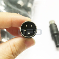 Conector de Cable Macho DIN de 4 Pines con Mango de Plástico, Conector Macho de 4 Pines, Conector de Audio DIN
