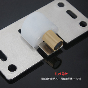 Rodillos de puerta corredera de acero inoxidable, rodillo de cobre con rodamientos para rieles de puertas de armarios y guardarropas - Product Image 5