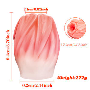 Yeni sıvı silikon mastürbasyon kupası karışık renk yarım seks bebek erkek eğlenceli mastürbasyon kupası lale yetişkin seks oyuncak erkek Masturbator - Product Image 5