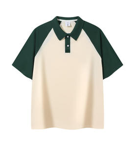 Polo de algodón al por mayor 200G manga raglán contraste color personalización bordado Polo para <span class=keywords><strong>hombre</strong></span> - Product Image 6