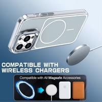 Coque de téléphone magnétique transparente anti-jaunissement avec béquille pour appareil photo, protection intégrale antichoc 360° pour iPhone 14 Pro
