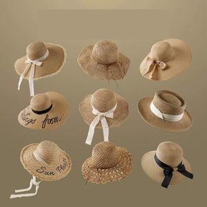 Nueva Colección Sombrero de Sol de Papel para Mujer, Estilo Casual, para Viajes y Negocios, con Ala Ancha, para Playa de Verano - Product Image 1