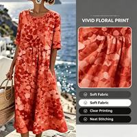 Robe midi élégante et douce pour femme, imprimé 3D, écologique, sans manches, taille haute, coupe trapèze, personnalisable