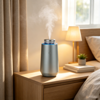 Diffuseur d'arômes de voiture sans eau en alliage d'aluminium de luxe, rechargeable, portable, commandé par application, écologique, coffret cadeau pour voiture