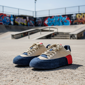 Chaussures décontractées sportives rétro pour hommes, légères et respirantes, durables, pour les sports de plein air avec semelles épaisses pour la course à pied - Product Image 2