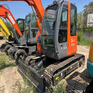 Mini-excavatrice Hitachi ZX75 du Japon avec boîte de vitesses et pompe, modèles ZX50 ZX55 ZX60 ZX65 ZX70, prix bas à vendre - Product Image 1