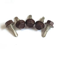 Vis autoperceuse DIN7504K galvanisée à tête de charnière modifiée avec rondelle de cymbale, vis autoperceuse à tête hexagonale