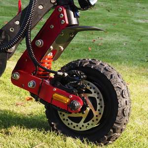 Trottinette électrique D4+MAX avec siège, longue autonomie, double moteur 1200W, pneus 80km d'autonomie, 65km/h, capacité 120kg, bleu/rouge - Product Image 6