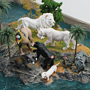 Fauna artificial león africano negro Crestado Macaco hurón mandril Warthog cerdo Koala pitón modelo Decoración - Product Image 2