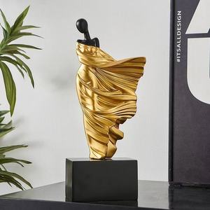 レジンクラフツドレス女性彫刻芸術的美しい人物像モダンデザイン22 CMリビングルーム装飾 - Product Image 3