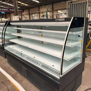 Süpermarket Multideck açık Chiller buzdolabı meyve ve sebze için camekanlı dolap dondurucu