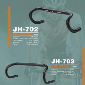 Youshuo JH-701K Usine OEM Logo Personnalisé Alliage d'Aluminium Anodisé Couleur Guidon de Vélo de Montagne et de Route 25.4/31.8x380/440mm 1 - Product Image 1