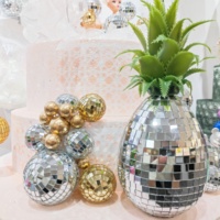 Fournitures de décoration de gâteaux Boule miroir disco Boules miroir disco Fruits artificiels Décorations de Noël fausses boules