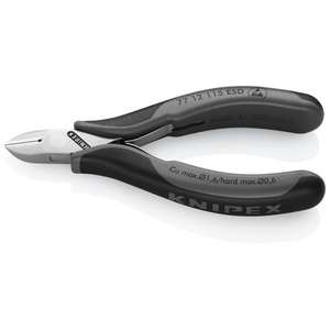 Knipex-77 12 115 ESD อิเล็กทรอนิกส์ทแยงมุมตัดกระจกหัวขัด, จับกับหลายองค์ประกอบ, หัวกลม - Product Image 1