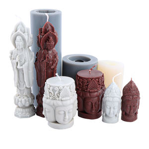 <span class=keywords><strong>Moule</strong></span> à bougie en silicone fait main pour sculpture de Bouddha, Dieu <span class=keywords><strong>oriental</strong></span> Guanyin Tathagata, design Bouddha à quatre visages, moules en résine et plâtre pour pilier - Product Image 1