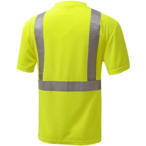 T-shirt vert de sécurité <span class=keywords><strong>Hi</strong></span> <span class=keywords><strong>Vis</strong></span>, classe de travail 2, Offre Spéciale - Product Image 2