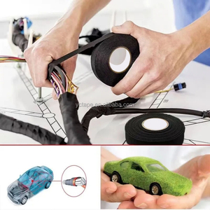 Yüksek sıcaklığa dayanıklı araba kablosu koşum sarma bant gürültü azaltma ve şok emilimi siyah kadife kablo tesisatı bandı - Product Image 2