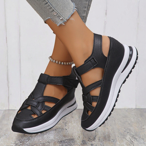 Sandalias de Mujer Talla Grande Primavera 2025 Estilo Europeo Americano con Tacón Inclinado, Hebilla Romana y Amortiguación, Talla 43 - Product Image 6