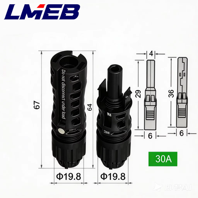 Slocable 1500V Waterproof Solar Cable Connector PV Solar Panel Connector for Solar Energy Systems