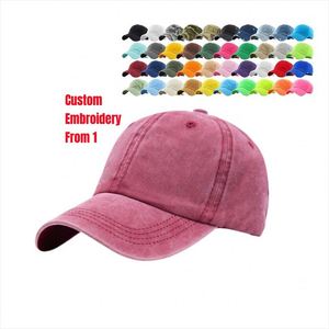 Cheap Custom Mens Women <b>Plain</b> Blue Jeans Vintage Washed Denim Fabric Distressed Strap Back Baseball <b>Caps</b> and Dad Hats - Product Image 1