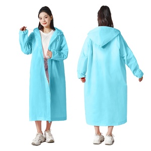 One-time Use Thickened Extended One-Piece Hooded <strong>Raincoat</strong> for Adults Portable Travel Design EVA Material Rainproof Heavy Rain - Product Image 1