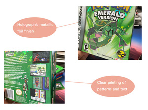 Pokemoned serie rubino zaffiro rosso verde smeraldo manuale nuovo Design metallico olografico scatola di gioco cartuccia per GBA - Product Image 6