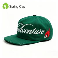 Topi Snapback 5 Panel Profil Sedang Tanpa Struktur Gaya Vintage dengan Pinggiran Pendek