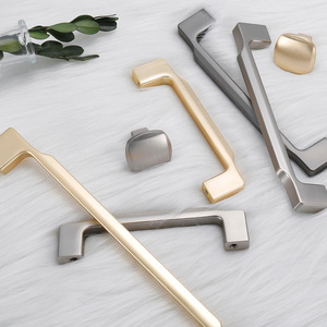 Modern Kitchen Cabinet <strong>Door</strong> Handle <strong>Black</strong> Gold Solid Zinc Alloy Drawer Hardware Pull Cupboard Handles Cabinet Pull and <strong>Knob</strong> - Product Image 4