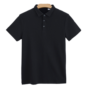 Casual da uomo estivo per Polo traspirante a maniche corte tessuto a maglia con decorazione a bottone stampa solida all'ingrosso Casual W - Product Image 2