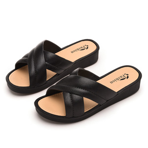 Chaussons <span class=keywords><strong>de</strong></span> haute qualité pour femmes, pour l'été, à talon moyen, semelles épaisses, décontractés et confortables, pour la maison et la salle <span class=keywords><strong>de</strong></span> bain, antidérapants - Product Image 5