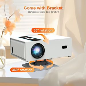 โปรเจคเตอร์พกพาอัจฉริยะสำหรับใช้งานกลางแจ้ง X6 ขายส่ง ความละเอียด 1080P Full HD รองรับ 320ANSI WiFi BT โฮมเธียเตอร์ วิดีโอ ซีนีม่า - Product Image 2