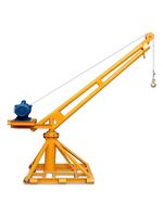 Mini grue de camionnette 200 kg 440 lbs, grue à flèche portable montée sur fourgonnette, treuil électrique pour le levage de marchandises sur petits véhicules