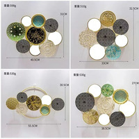 Décoration murale en métal en forme de feuille de luxe, vente en gros OEM, pour salon, véranda, fond de canapé ou télévision