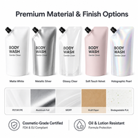 Pochette souple personnalisée avec bec verseur pour liquides 50ml 100ml 150ml 200ml 250ml 380ml 500ml – Sachet plastique stand-up avec bec verseur pour emballage de liquides