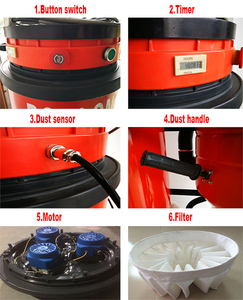 Aspirateur industriel robuste pour la collecte de poussière de sol en béton avec filtre sec - Product Image 5