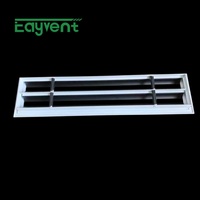 Diffuseur linéaire à fentes en aluminium de type griffe, pré-encastré, réglable, pour plafond CVC, pour climatisation centrale, invisible