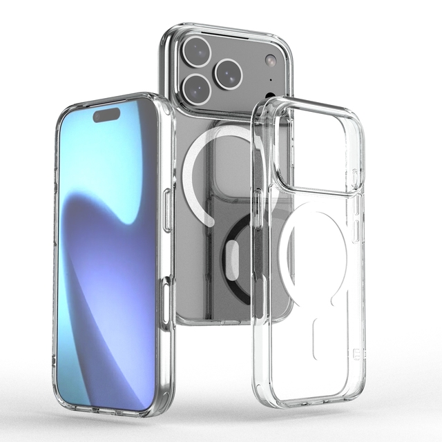 Hot Selling Transparent TPU +Acrylic Magnetic Phone Cover for iPhone 17 Promax Custom LOGO Shockproof Case Mobile Accessories