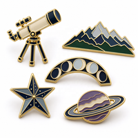 Broche en émail souple sur le thème de l'astronomie nautique, personnalisée, avec phare et télescope, pour l'aventure, cadeau, vente en gros