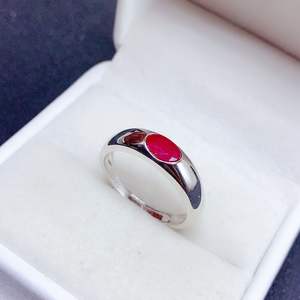 Anillo de Rubí Natural para Mujer, Plata de Ley 925, Estilo Vintage, Chapado en Rodio, Joyería para Mujer, Anillo de Compromiso o Boda - Product Image 6