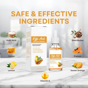 Sérum éclaircissant <span class=keywords><strong>pour</strong></span> le <span class=keywords><strong>visage</strong></span> à l'huile d'acide kojique biologique à base de plantes avec acide hyaluronique et vitamine C, hamamélis et <span class=keywords><strong>aloe</strong></span> <span class=keywords><strong>vera</strong></span> - Product Image 6