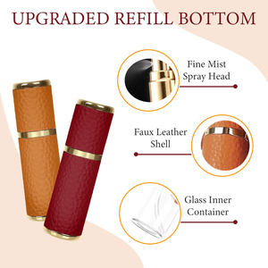 10ml Luxury Fine <b>Mist</b> Perfume Spray <b>Bottles</b> with Leather - Product Image 5